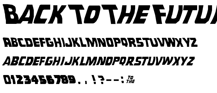 Back To The Future font